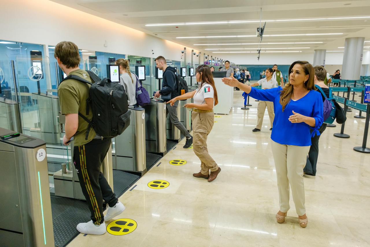 Con 40 e-gates y más filtros, Cancún moderniza su control migratorio para el turismo: Mara Lezama