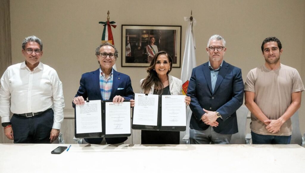 Mara Lezama firma acuerdo que permitiría instalar en Cancún la fundación Mission Brain para fortalecer la atención neurológica especializada