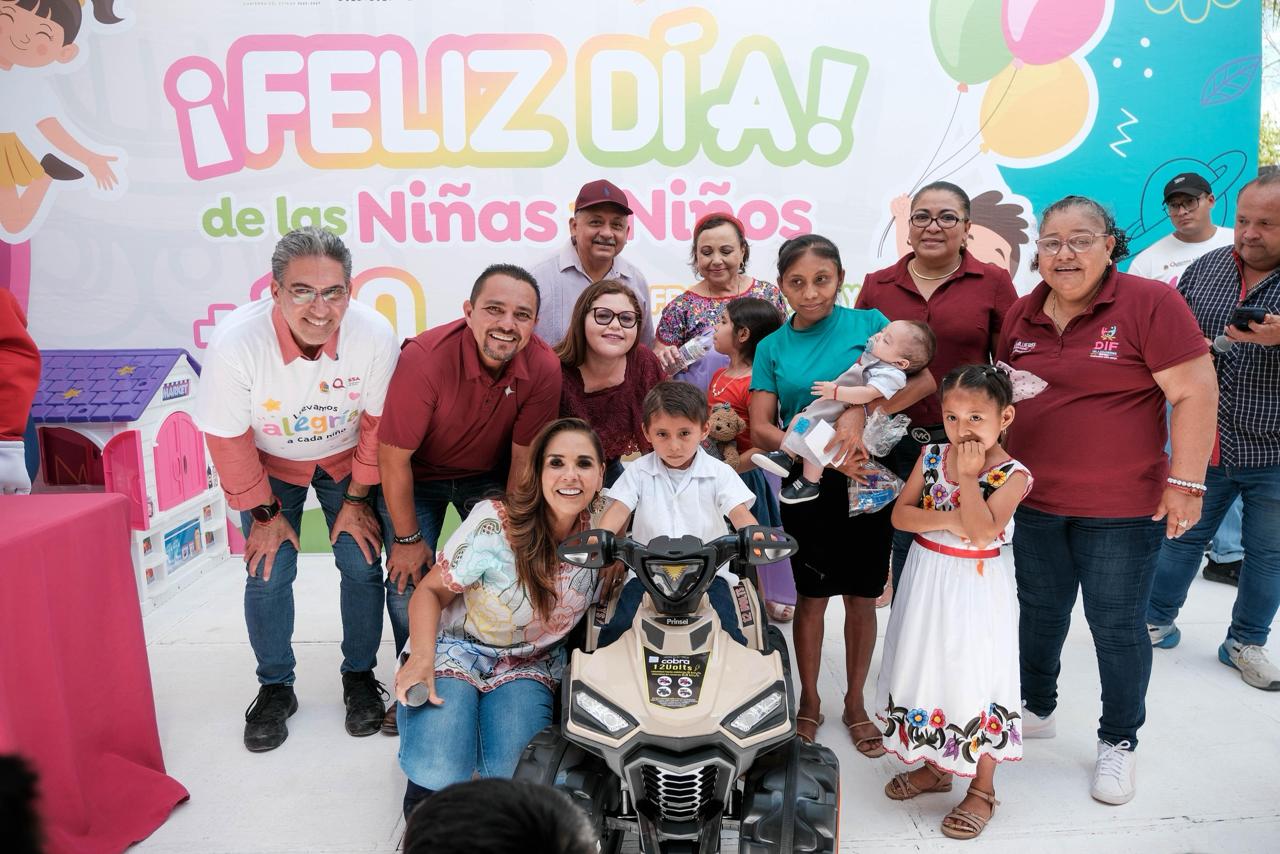 Más de 30 mil niñas y niños de 125 comunidades de Quintana Roo festejan el Día de la Niña y el Niño