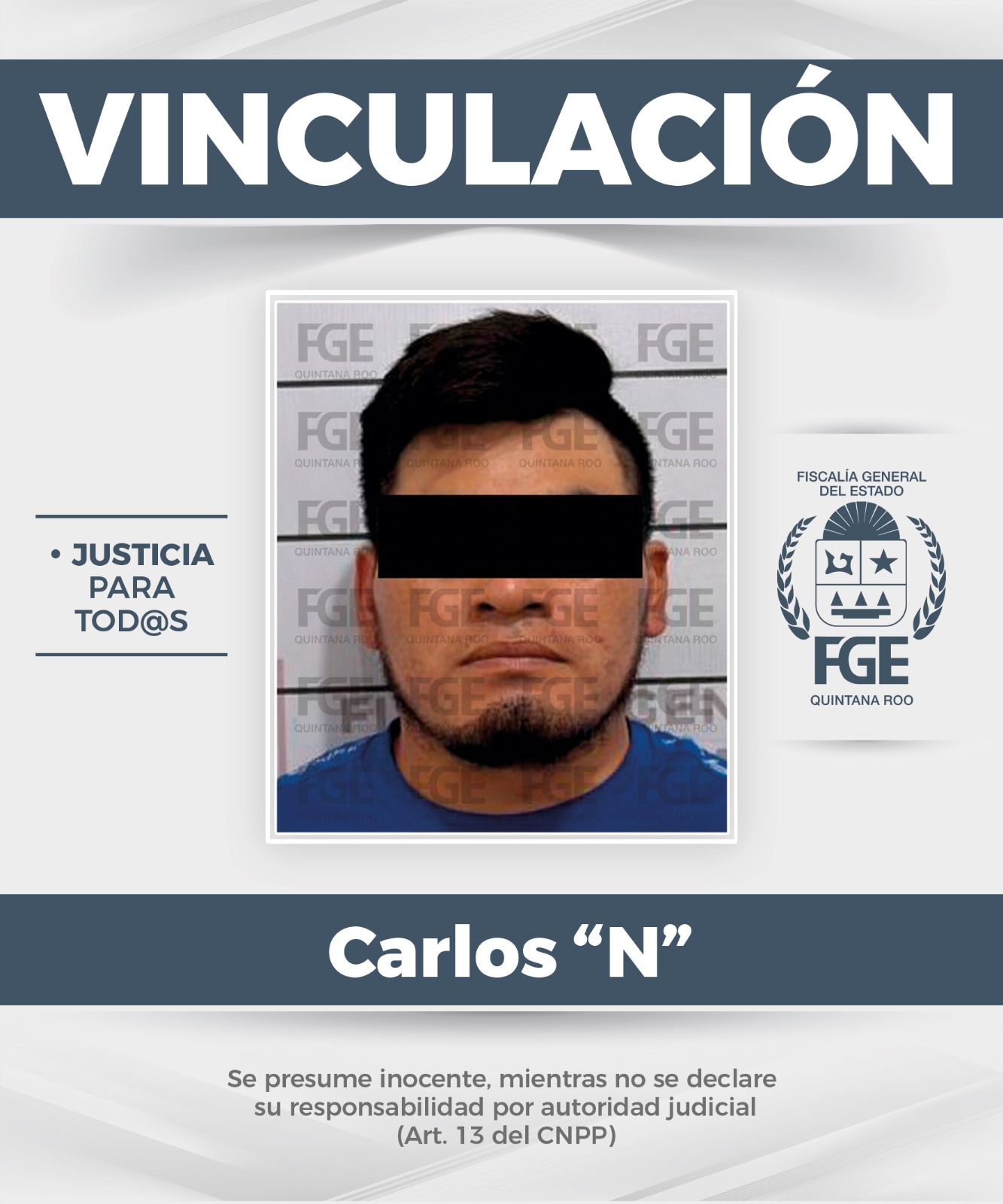 Logra FGE Quintana Roo vinculación a proceso para dos sujetos por violación en Othón P. Blanco y Tulum