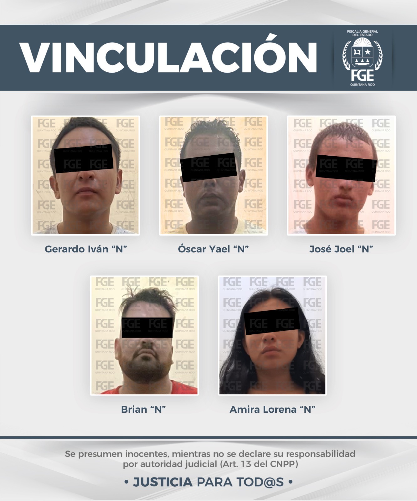 Logra Fiscalía vinculación a proceso de 10 personas por narcomenudeo en Tulum