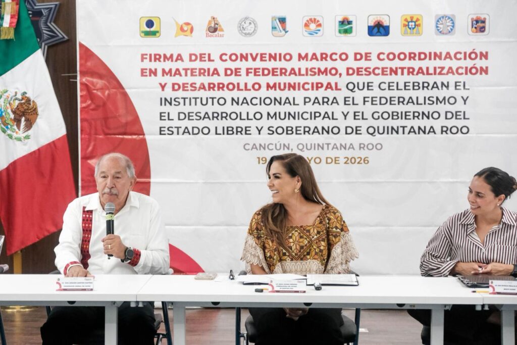 Firma Mara Lezama convenio con INAFED para impulsar municipios más eficientes y cercanos a la gente