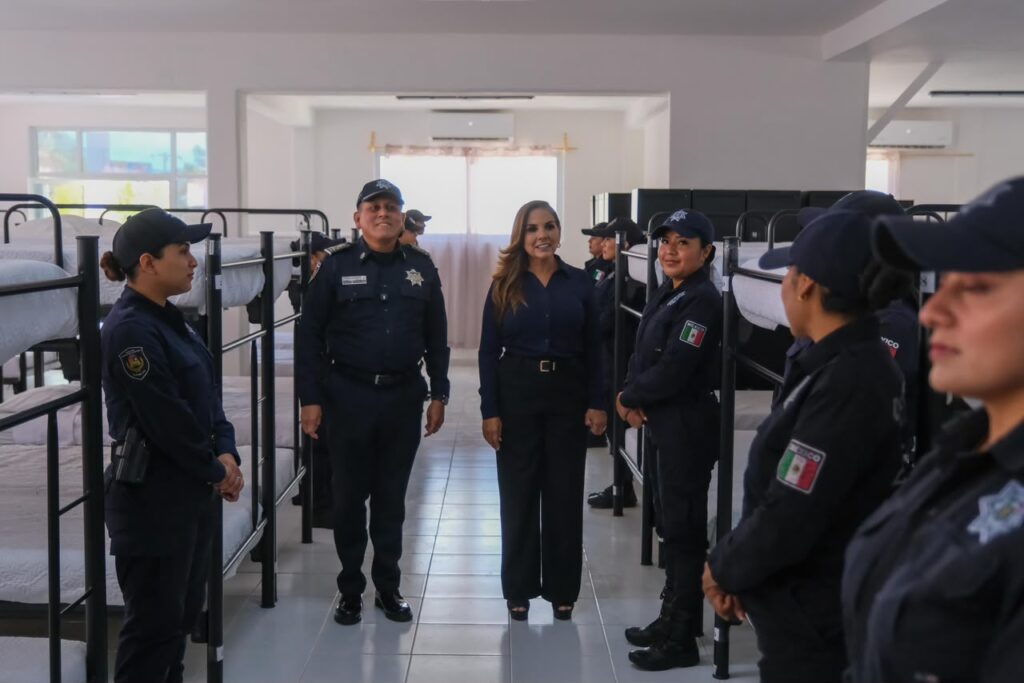 Supervisa Mara Lezama remodelación de la Base de la Policía Estatal en Cancún con inversión de casi 10 mdp