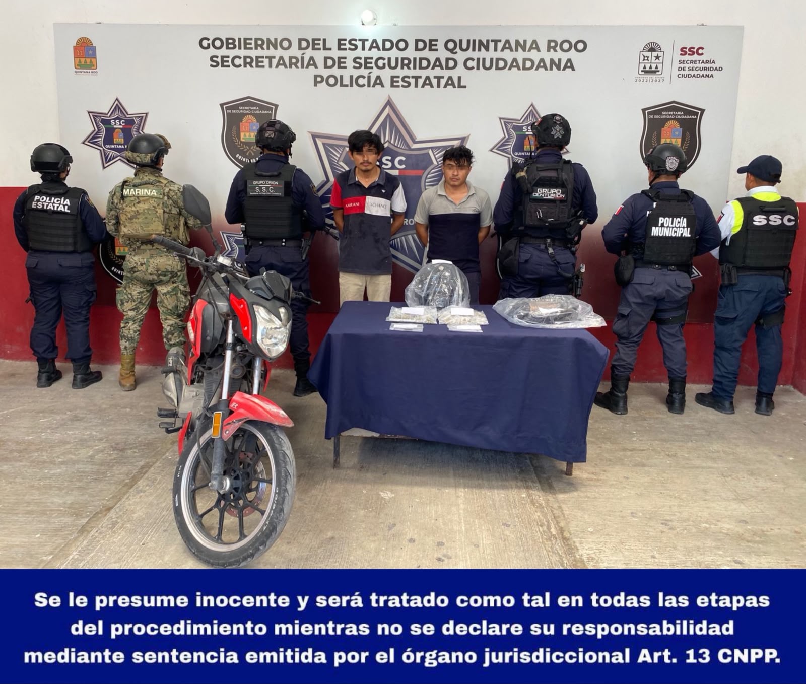 Se realizó la detención de Luis Antonio “N” y Yahir “N”, presuntos implicados en delitos Contra la Salud en su modalidad de narcomenudeo.