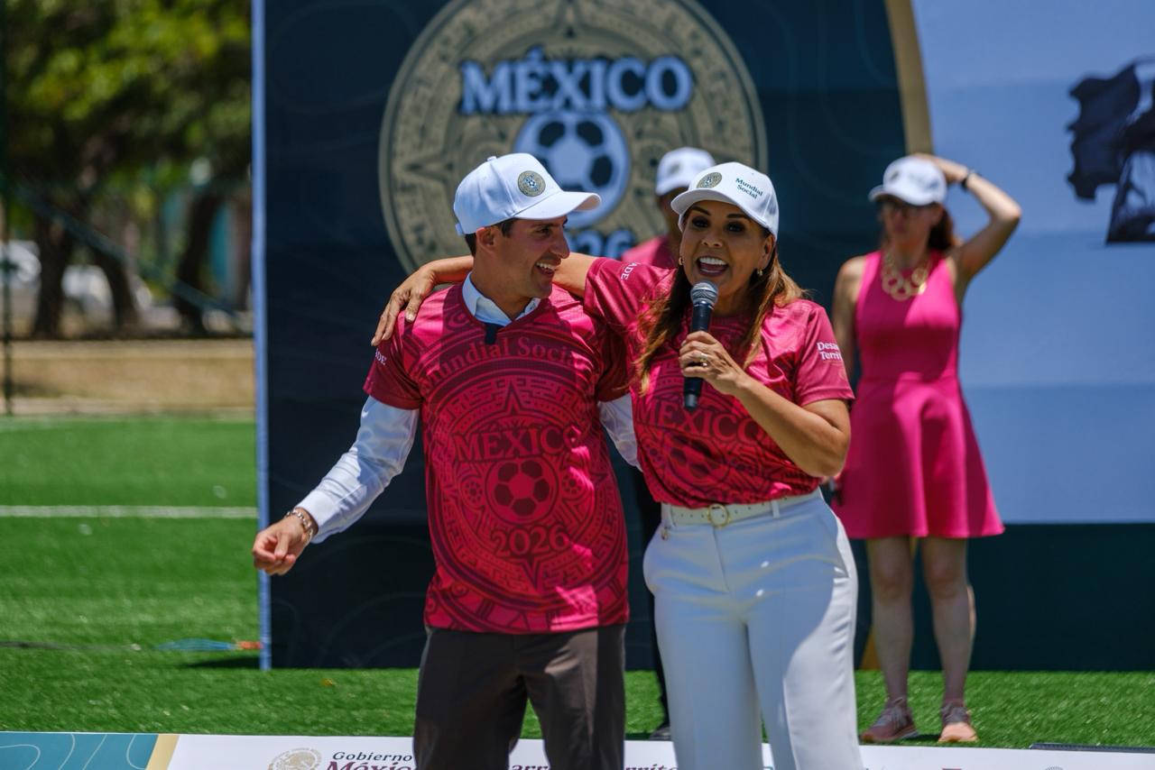 Inaugura Mara Lezama las 46 canchas y multicanchas del Mundial Social 2026 en los 11 municipios de Quintana Roo