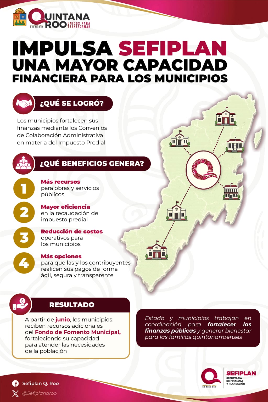 Impulsa SEFIPLAN mayor capacidad financiera para los municipios