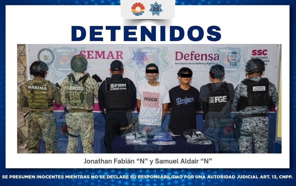 DETIENEN A DOS MASCULINOS POR DELITOS CONTRA LA SALUD Y RECUPERAN MOTOCICLETA CON REPORTE DE ROBO DURANTE OPERATIVO BLINDAJE