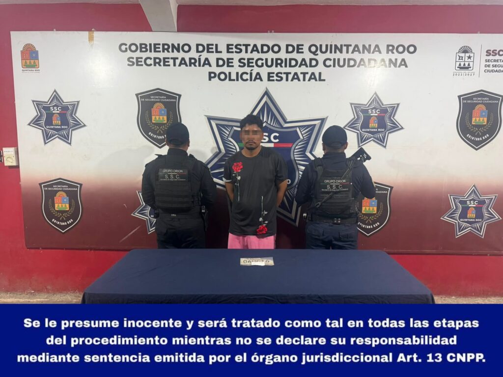 Se realiza la detención de Diego “N”, por conducir una motocicleta con placas sobrepuestas.