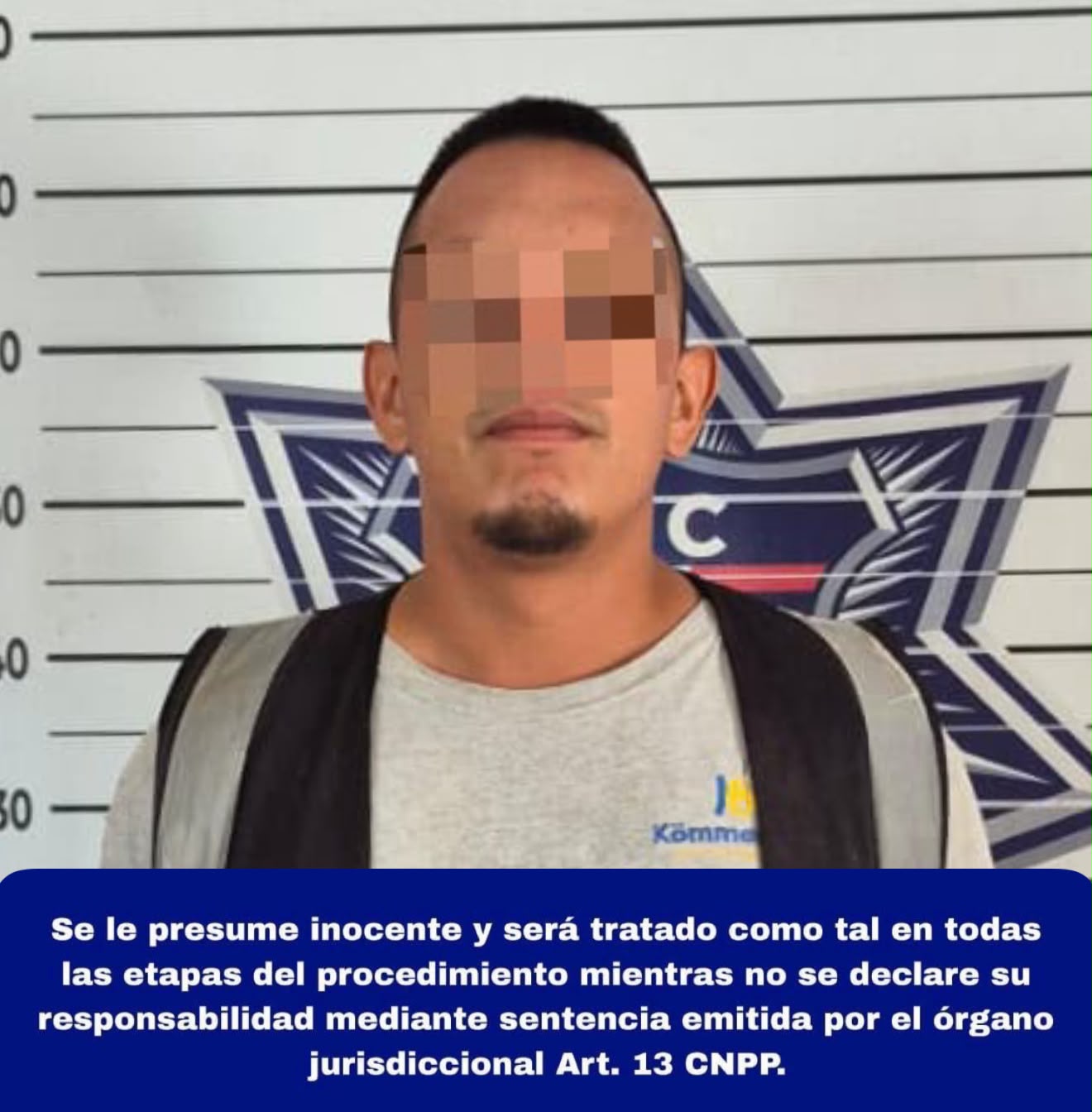 Se realiza la detención de Daniel “N”, presunto implicado en el delito de Desobediencia y Resistencia de Particulares.