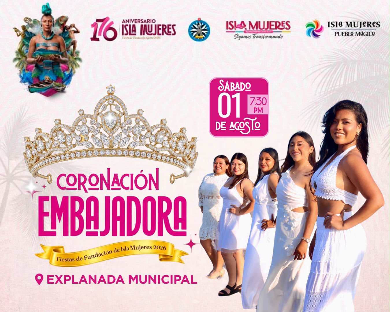 Isla Mujeres iniciará sus Fiestas de Fundación con la coronación de la Embajadora 2026