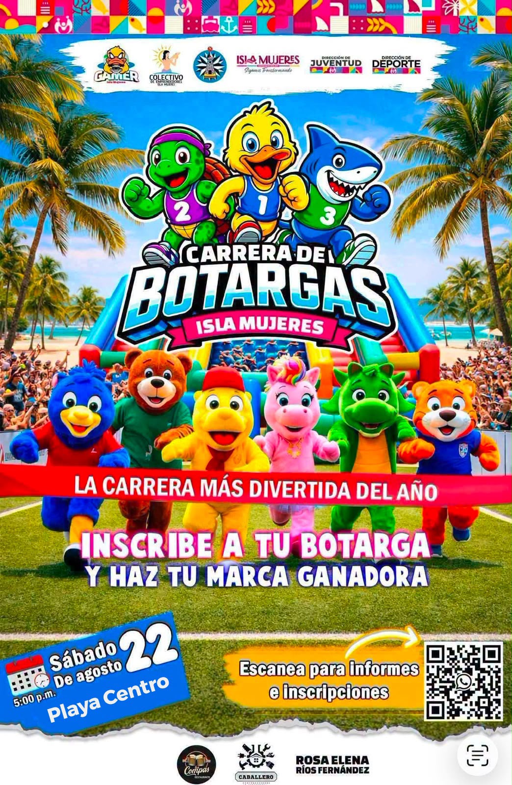 Gobierno de Isla Mujeres invita a la ciudadanía a participar en la Carrera de Botargas