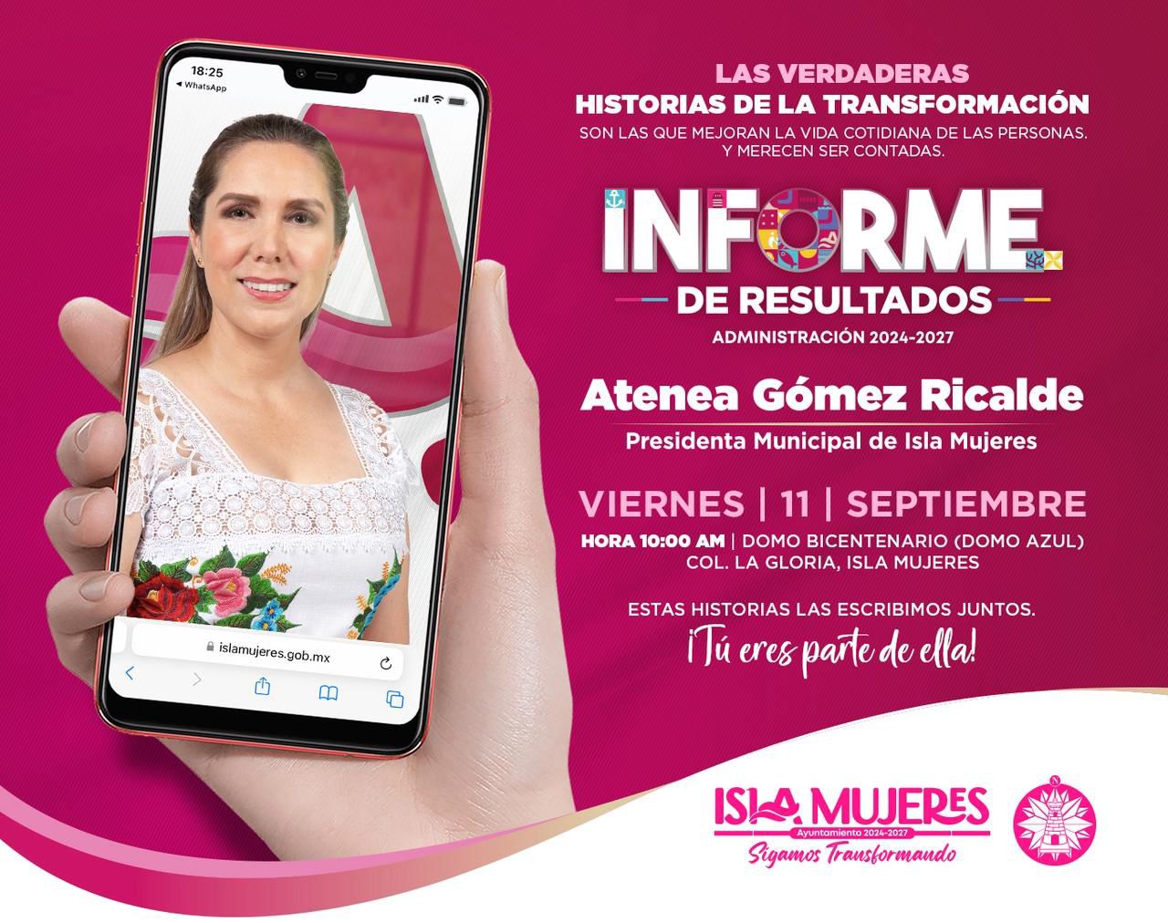 Atenea Gómez invita a las familias isleñas a su Informe de Resultados “Historias de la Transformación”