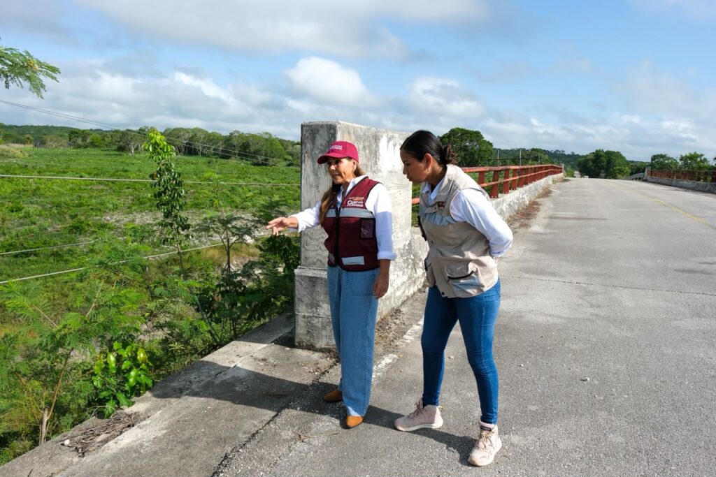 Anuncia Mara Lezama rehabilitación total del puente hacia Nuevo Bécar tras casi 10 años sin atención