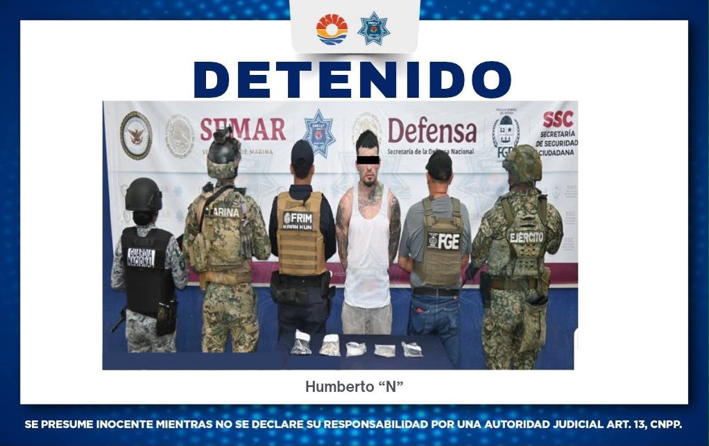 DETIENEN A MASCULINO POR DELITOS CONTRA LA SALUD EN OPERATIVO BLINDAJE
